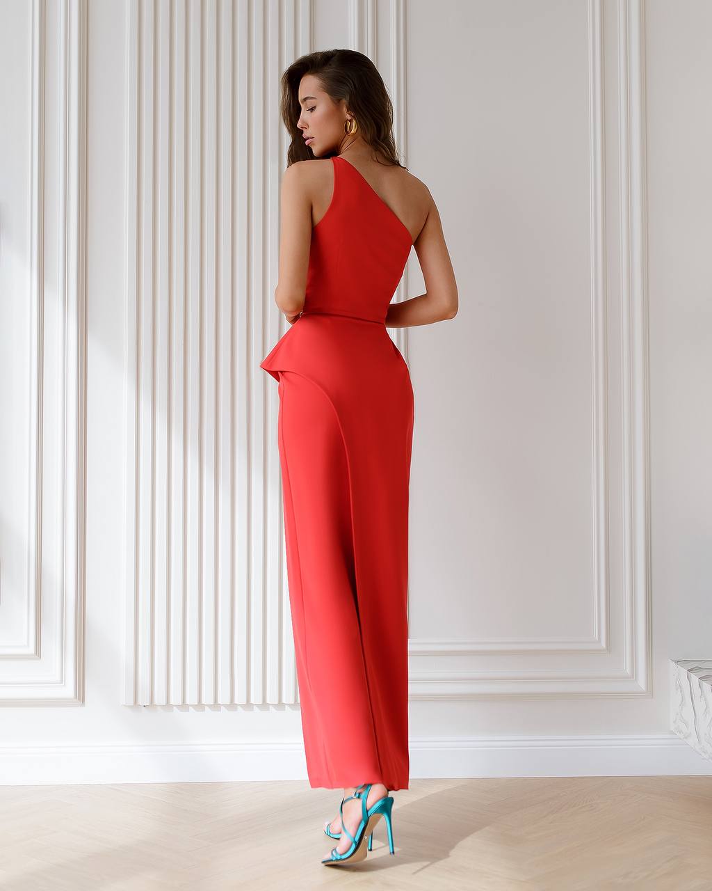 Raudona maxi suknelė NICOLE