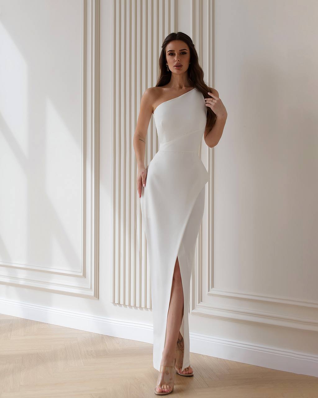 Balta maxi suknelė NICOLE