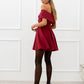 Bordo mini suknelė TORI