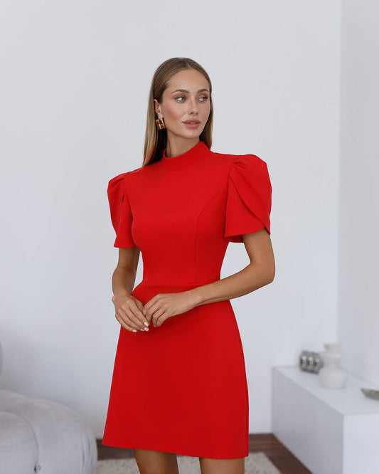 Raudona suknelė DELINA