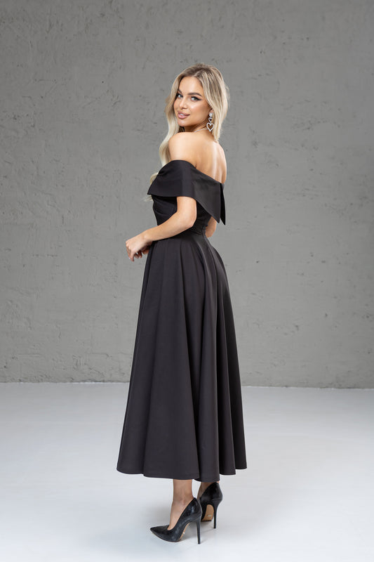 Juoda maxi suknelė TORI