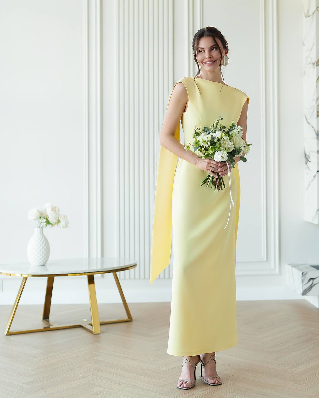 Geltona maxi suknelė BETHANY – Manierà shop