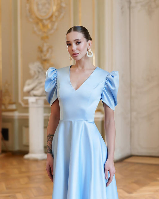 Žydra suknelė VIVIANNE