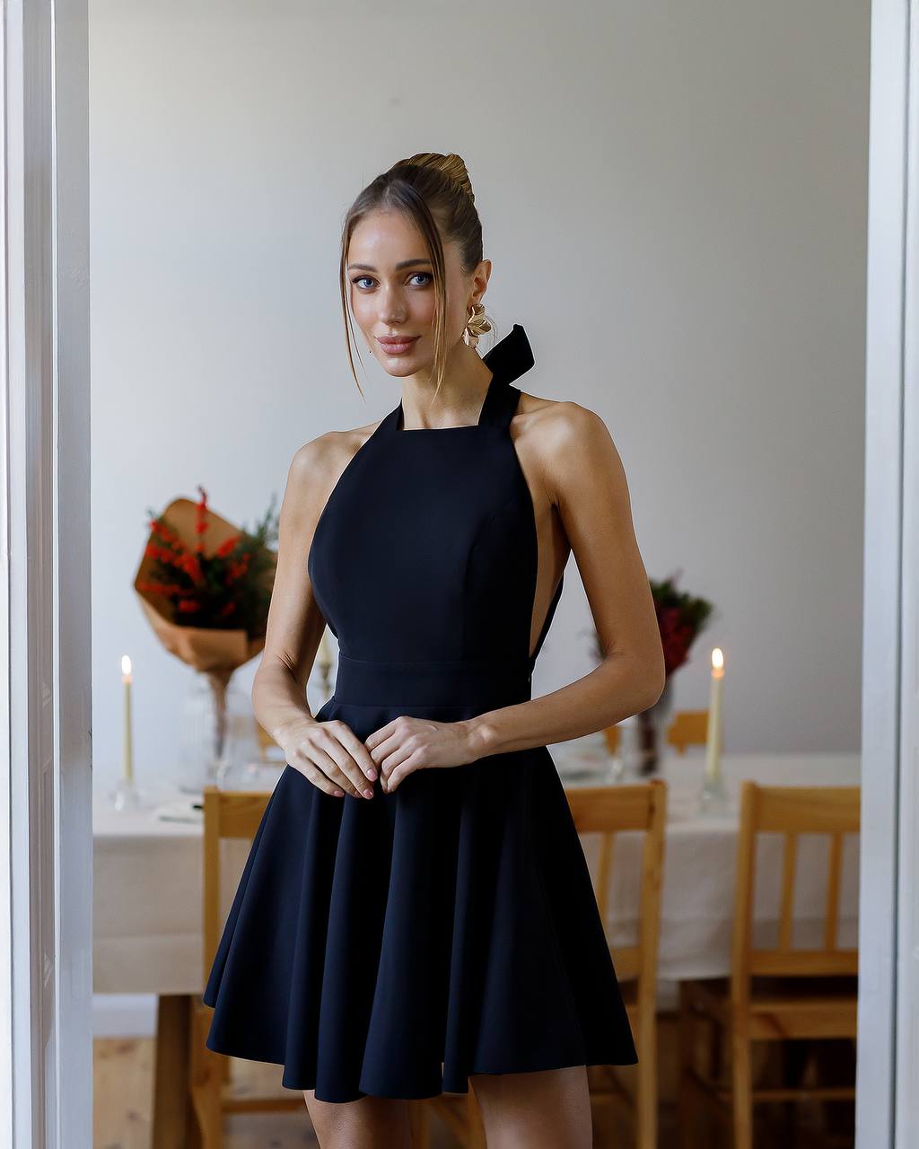 Juoda mini suknelė PAIGE
