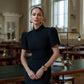 Juoda midi suknelė DELINA