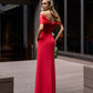 Raudona maxi suknelė GINEVRA