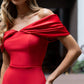 Raudona maxi suknelė GINEVRA