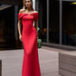 Raudona maxi suknelė GINEVRA